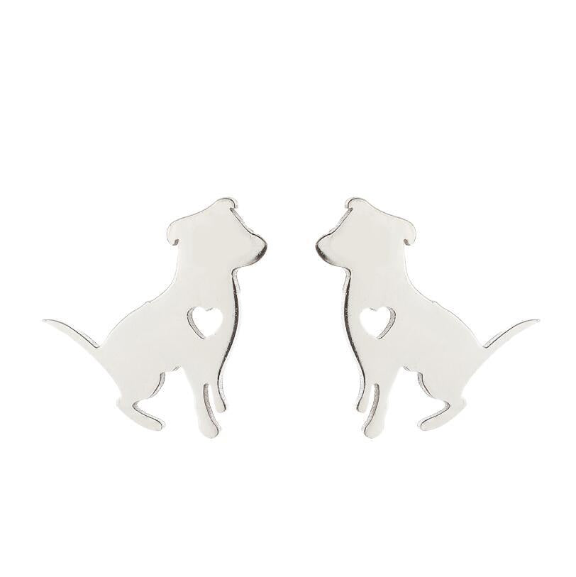 Pet Animal Stainless Steel Stud Earrings - Cute and Playful Jewelry for Animal Lovers