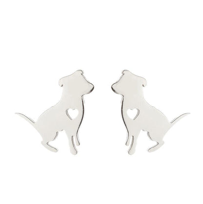 Pet Animal Stainless Steel Stud Earrings - Cute and Playful Jewelry for Animal Lovers