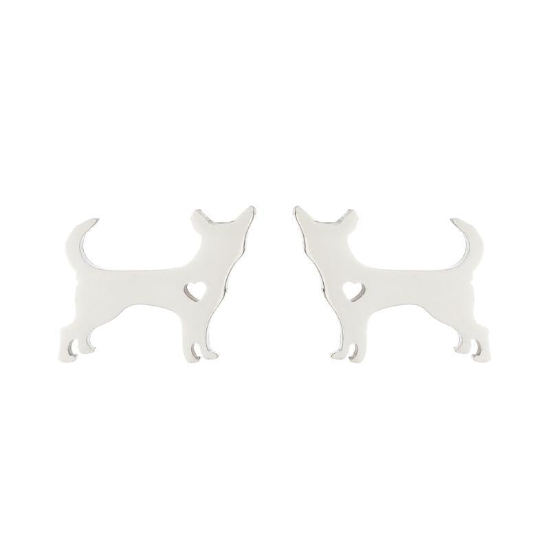 Pet Animal Stainless Steel Stud Earrings - Cute and Playful Jewelry for Animal Lovers