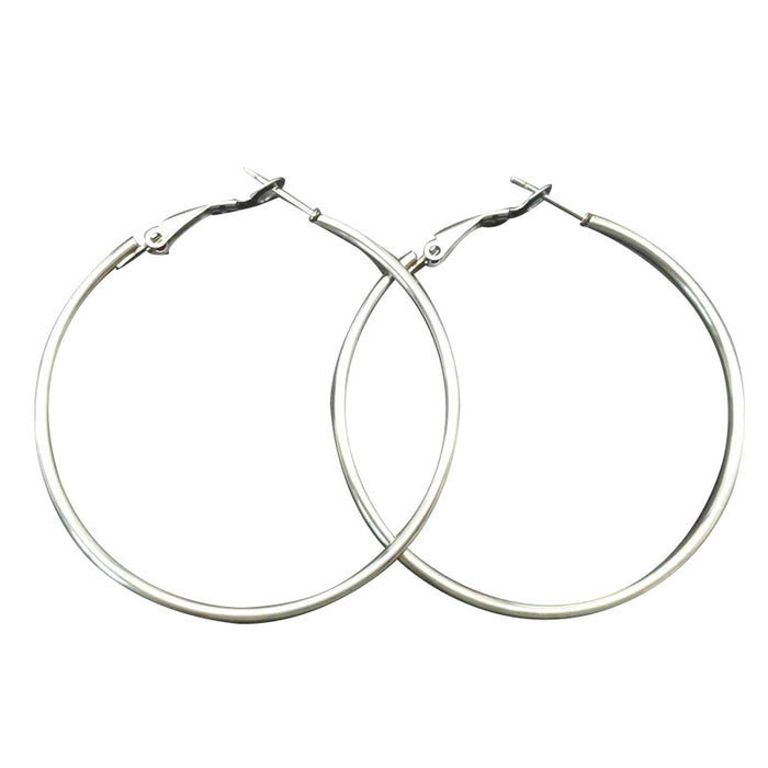 Gold exaggerated circle 304 titanium steel earrings simple trend earrings wholesale