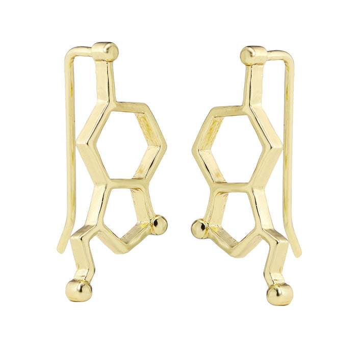 Chemical molecular earrings, cross-border e-commerce serotonin molecular series women's earrings supply wholesale