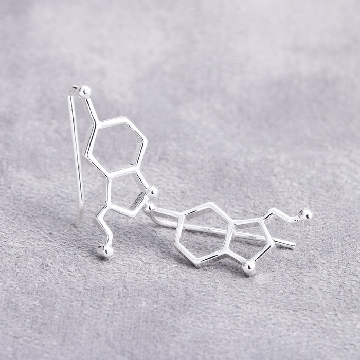 Chemical molecular earrings, cross-border e-commerce serotonin molecular series women's earrings supply wholesale