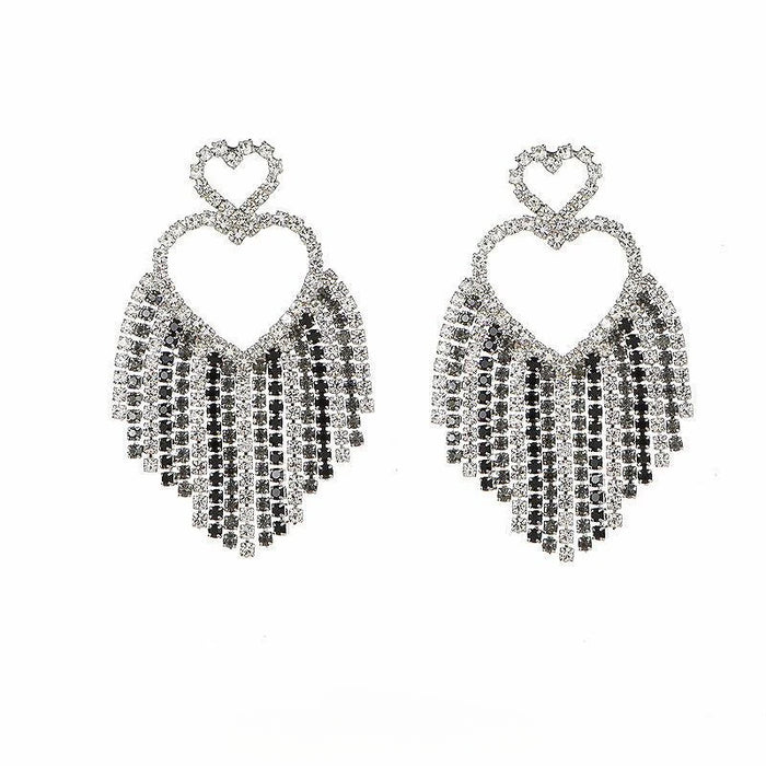 Vintage Tassel Earrings - Exquisite Rhinestone Jewelry for Brides