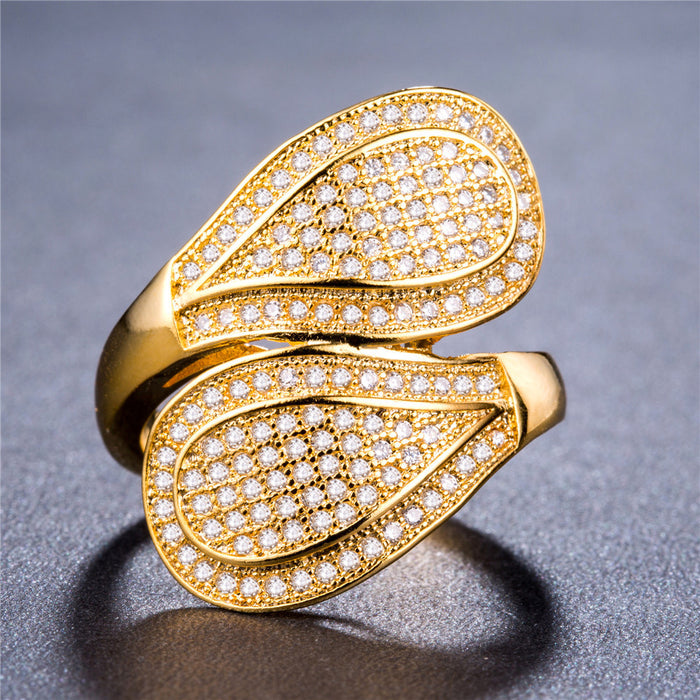 Creative zircon ring silver plated wedding engagement jewelry wholesale