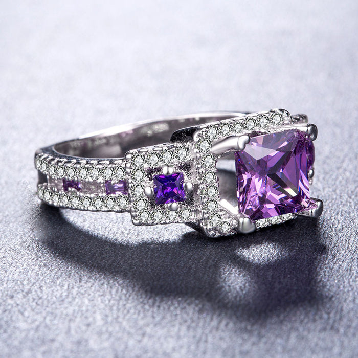 Creative Gold Plated Silver Plated Zircon Women's Ring Jewelry Wholesale