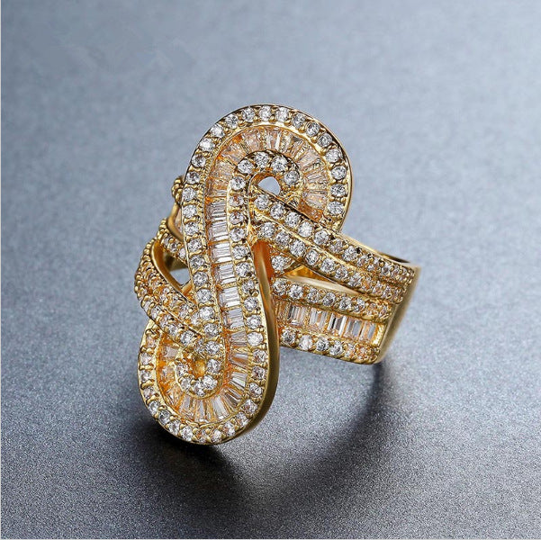 Vintage zircon ring silver plated ring e-commerce wholesale