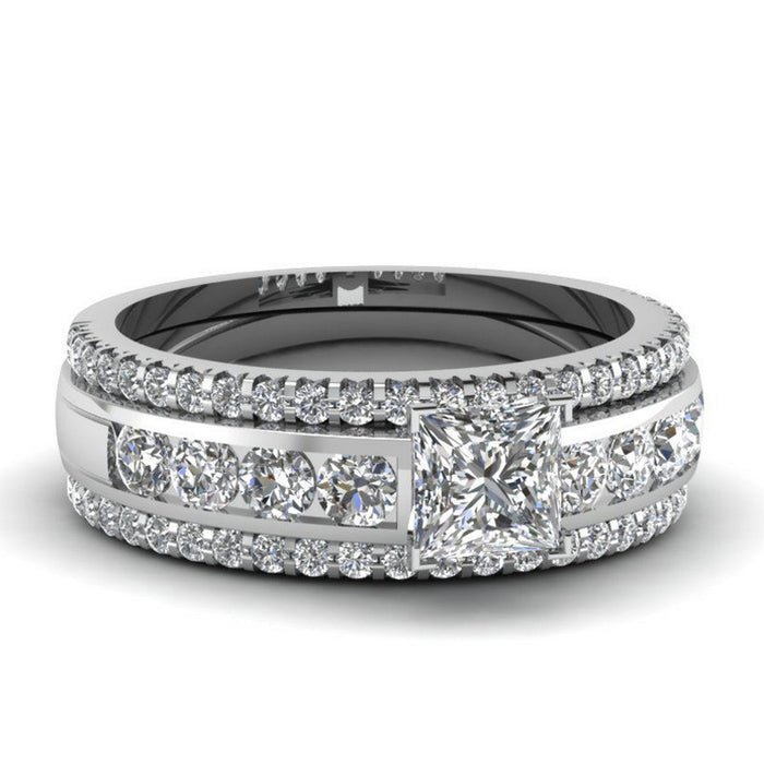 Creative Flower Zircon Ring Silver Plated Women Jewelry Wholesale