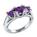 Elegant zircon ring silver plated luxury vintage wholesale - wallojewerly 