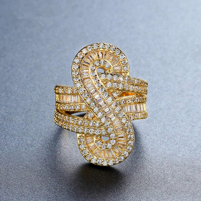 Vintage zircon ring silver plated ring e-commerce wholesale