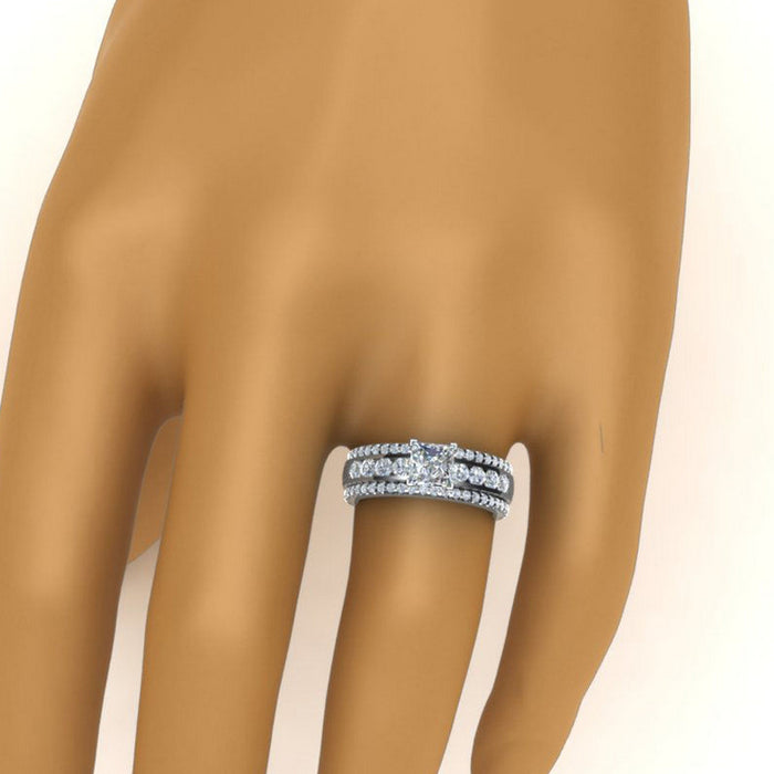 Creative Flower Zircon Ring Silver Plated Women Jewelry Wholesale