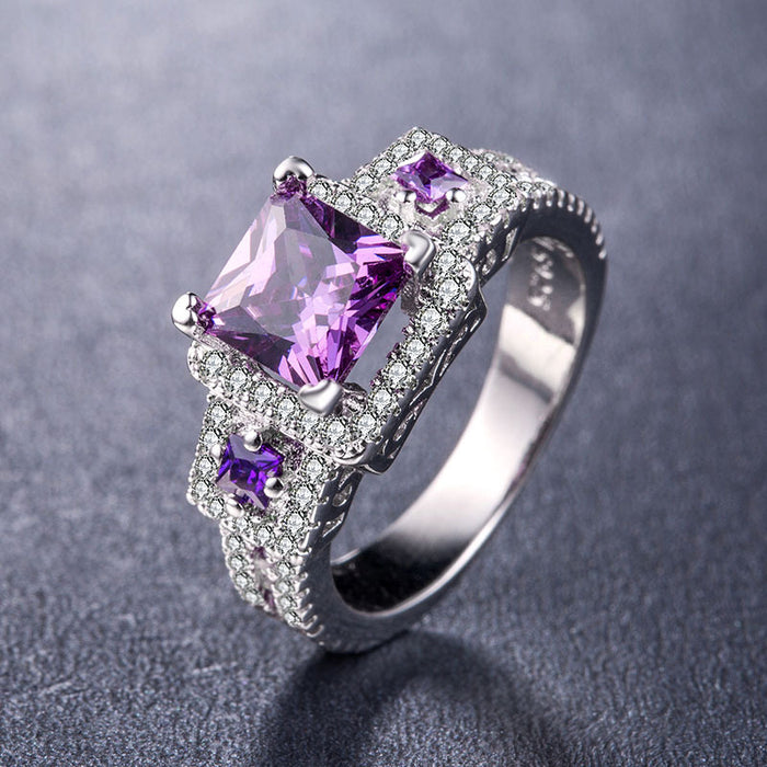 Creative Gold Plated Silver Plated Zircon Women's Ring Jewelry Wholesale