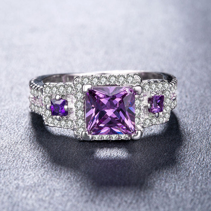 Creative Gold Plated Silver Plated Zircon Women's Ring Jewelry Wholesale