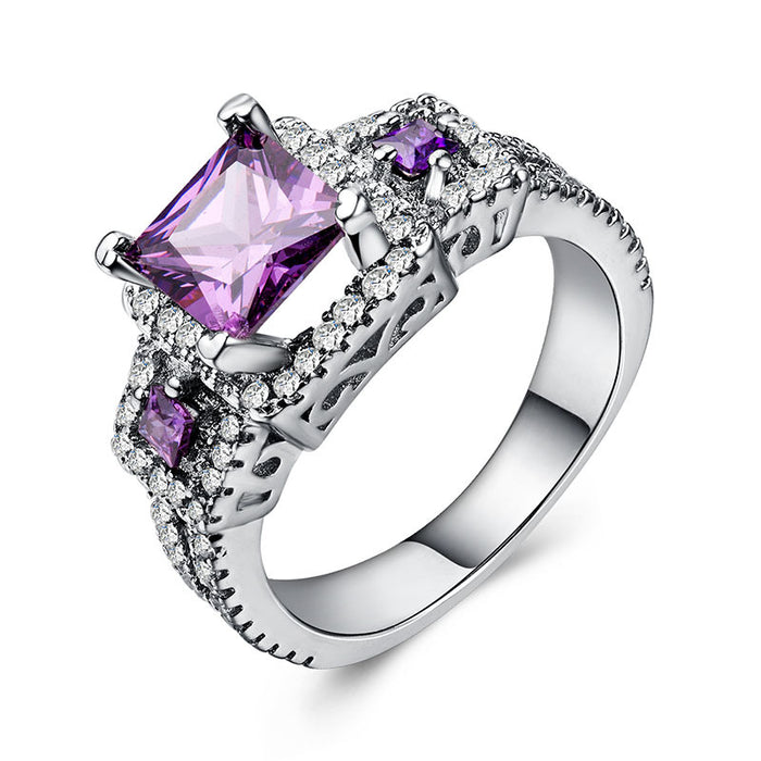 Creative Gold Plated Silver Plated Zircon Women's Ring Jewelry Wholesale