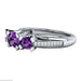 Elegant zircon ring silver plated luxury vintage wholesale - wallojewerly 