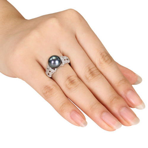 Vintage Imitation Diamond Zircon Women's Ring Silver Plated Jewelry Wholesale