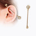 Earrings Stainless Steel Body Piercing Jewelry Imitation Long Key Ear Bone Stud - wallojewerly 