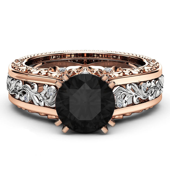 Alloy 14K rose gold plated ring for women cross-border wholesale jewelry