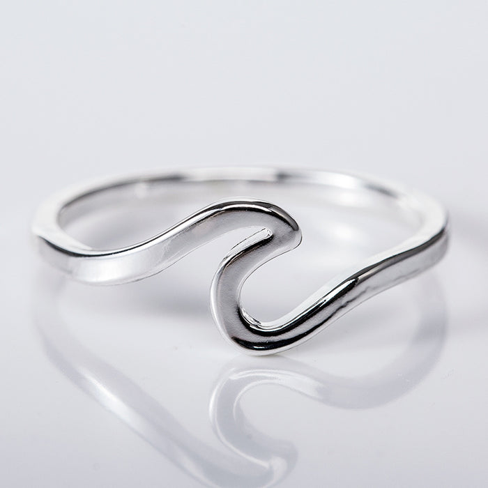 Wave ring simple silver-plated ring popular jewelry