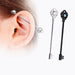 Earrings Stainless Steel Body Piercing Jewelry Imitation Long Key Ear Bone Stud - wallojewerly 