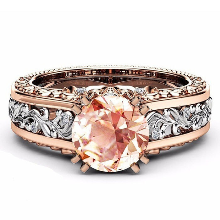 Alloy 14K rose gold plated ring for women cross-border wholesale jewelry