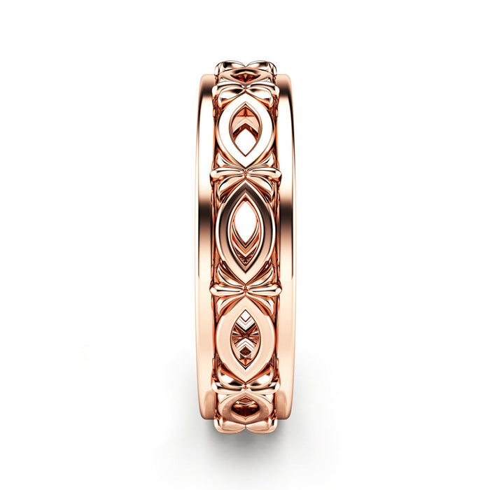 Anillo de moda para mujer con letra M, chapado en oro rosa, diamante, nuevo estilo europeo y americano