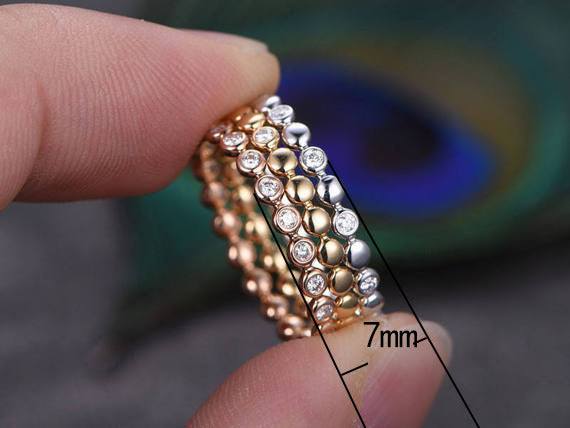 Creative Plant Wrap Ring Rose Gold Plated Zircon Women's Jewelry