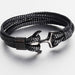 Bracelet Stainless Steel Genuine Leather Woven Multilayer - wallojewerly 