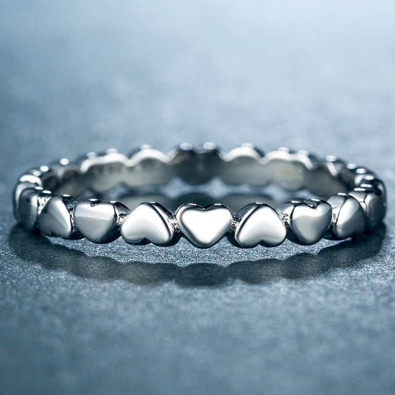 Heart Wrap Silver Plated Women's Ring