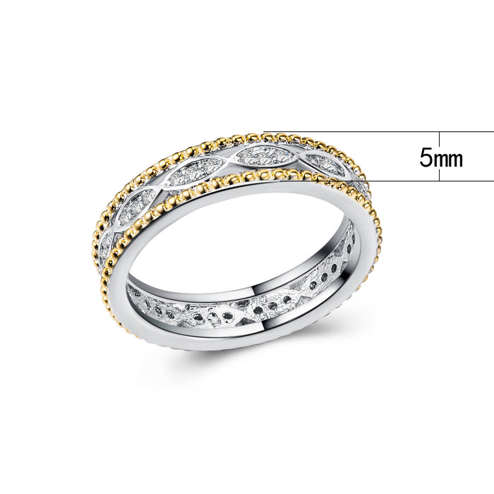 Fashionable color separation zircon ladies ring European and American OL style new style