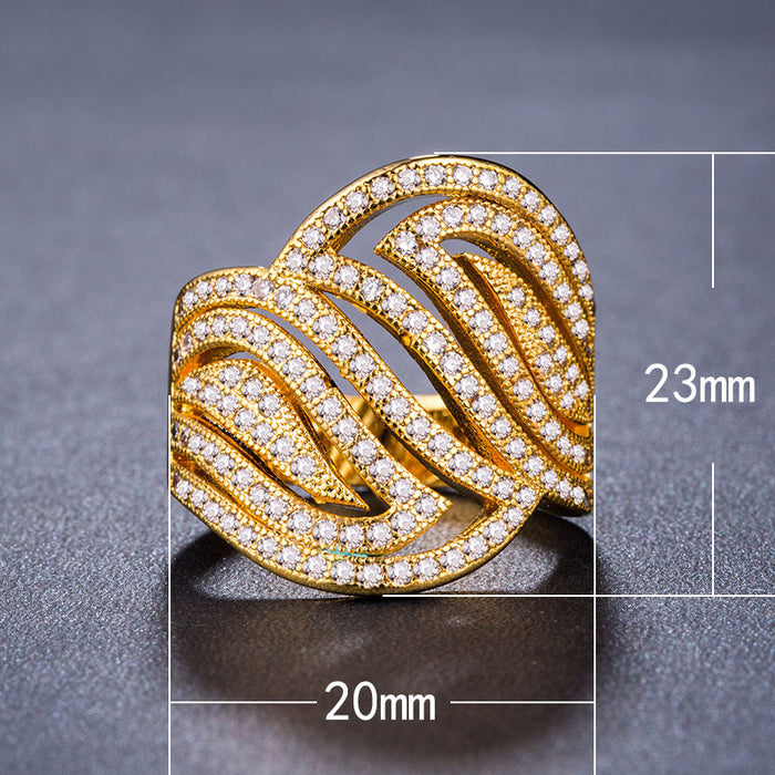 Vintage women's zircon ring silver plated e-commerce wholesale