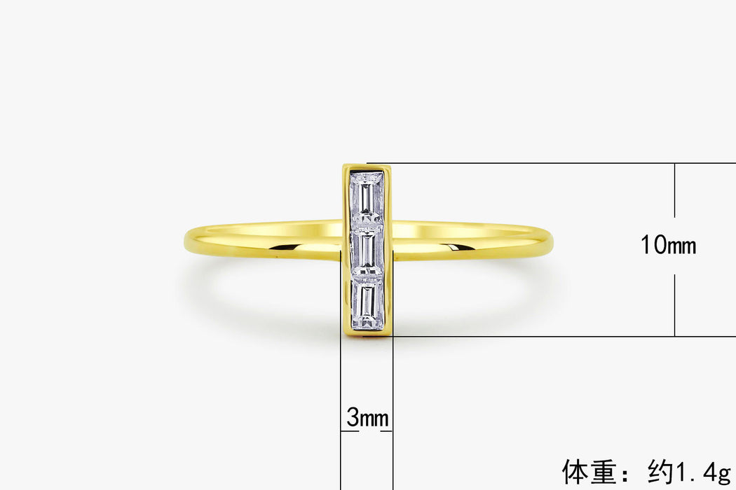 Cross inlaid zircon women's ring fashion ring