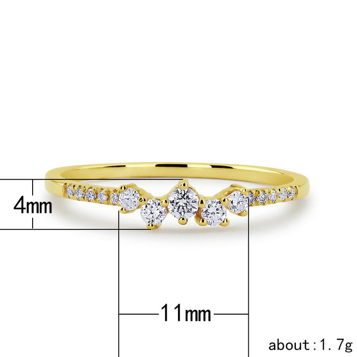 Micro-inlaid zircon ring for women wedding engagement gift