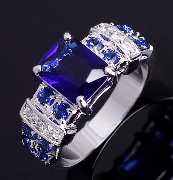 Vintage Copper Plated Silver Engagement Ring for Women