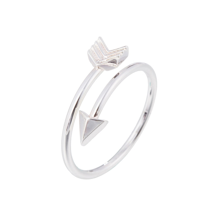 Gold-inlaid arrow ring, Japanese and Korean couple simple ring wholesale