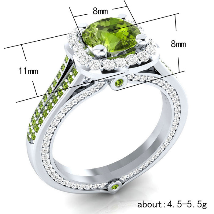 Luxury OL style women's zircon ring