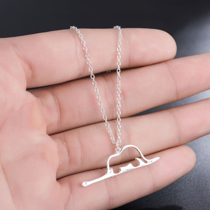 Korean style fresh elephant snake little prince pendant necklace, simple clavicle chain cross-border wholesale