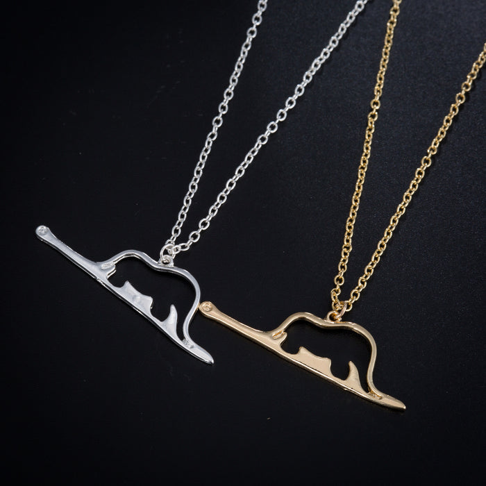 Korean style fresh elephant snake little prince pendant necklace, simple clavicle chain cross-border wholesale