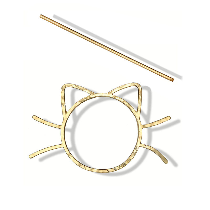 2018 New Cute Hollow Cat Hair Stick - Fashionable Korean-Style Hairpin for Women