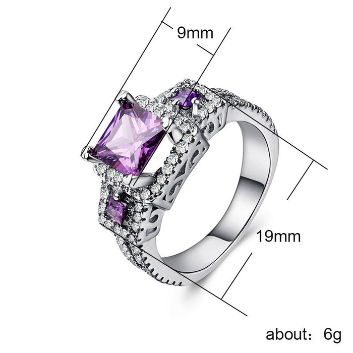 Creative Gold Plated Silver Plated Zircon Women's Ring Jewelry Wholesale
