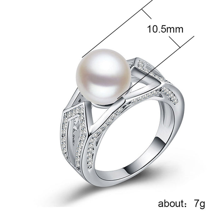 Vintage Style Silver Plated Zirconia Women's Ring Gift Jewelry Wholesale