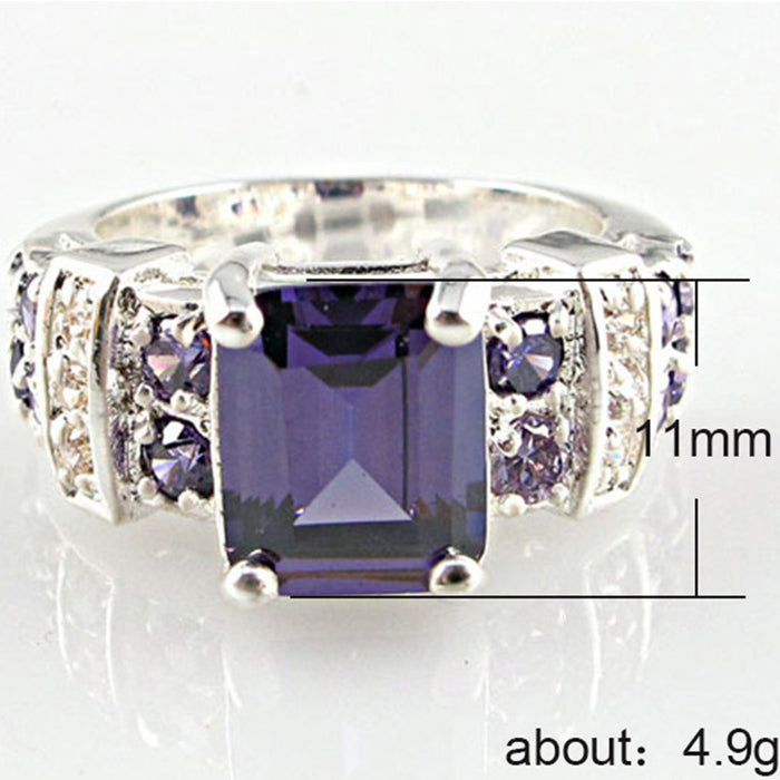 Vintage Copper Plated Silver Engagement Ring for Women