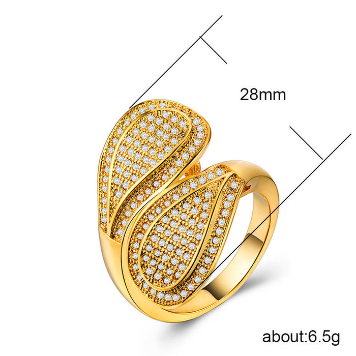 Creative zircon ring silver plated wedding engagement jewelry wholesale