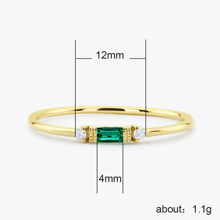 Anillo de mujer con microincrustaciones de circonitas, joyería de compromiso con temperamento exquisito