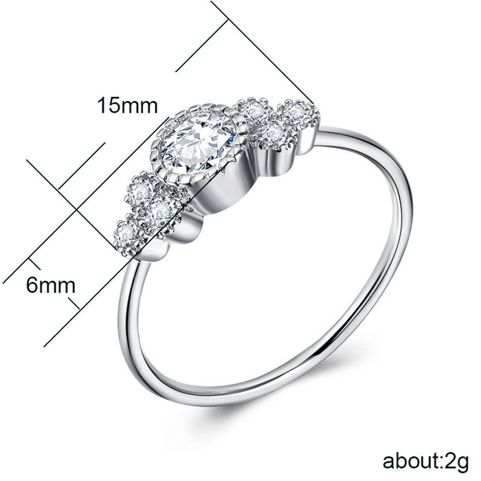 Exquisite quality zircon women's ring proposal engagement gift