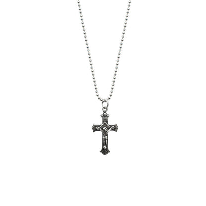 S925 Silver Cross Necklace - wallojewerly 