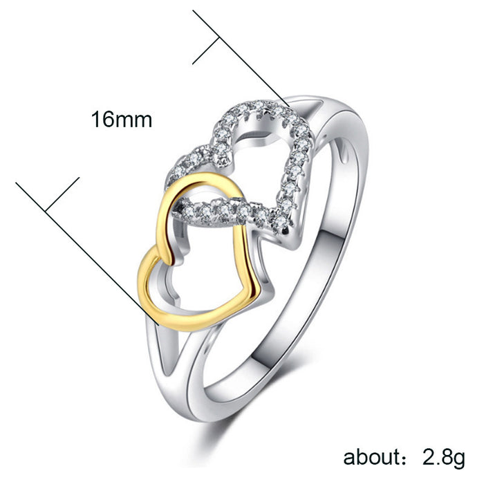 Heart Shaped Micro-paved Zirconia Women's Ring