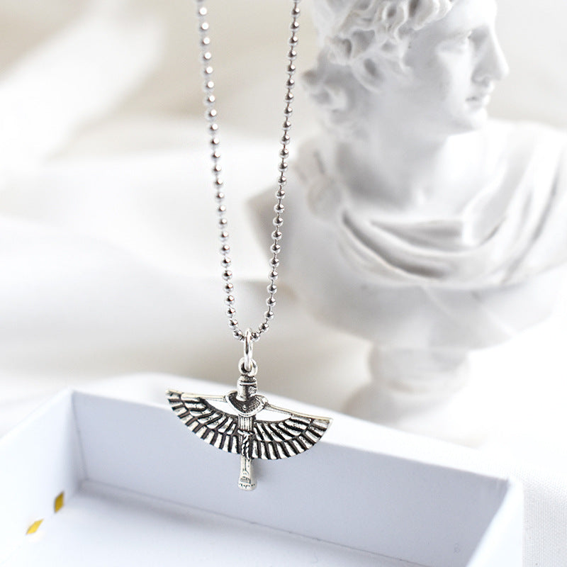 S925 Silver Material Guardian Wings Angel Necklace - wallojewerly 