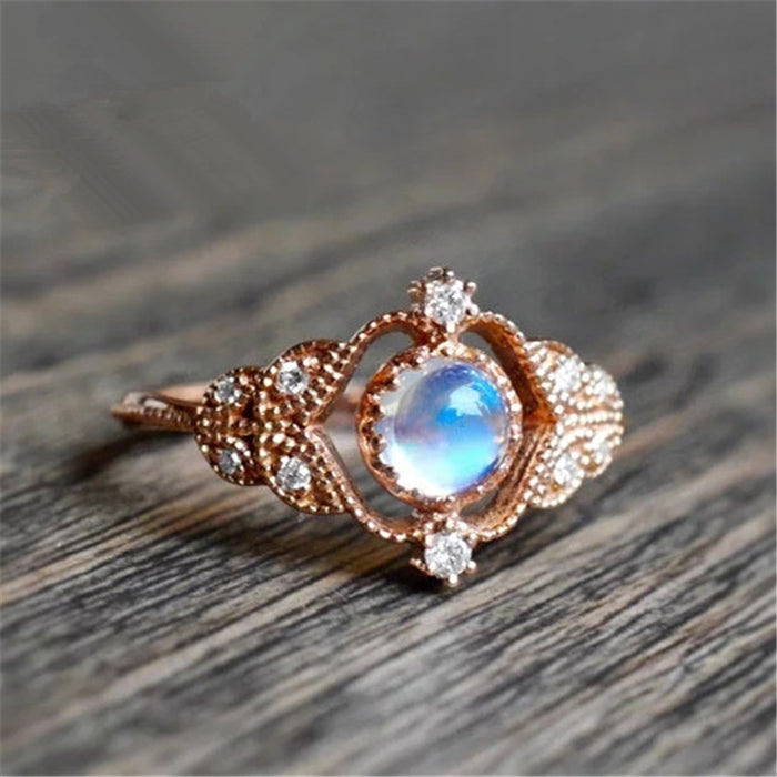 Micro-inlaid full diamond opal ring versatile jewelry