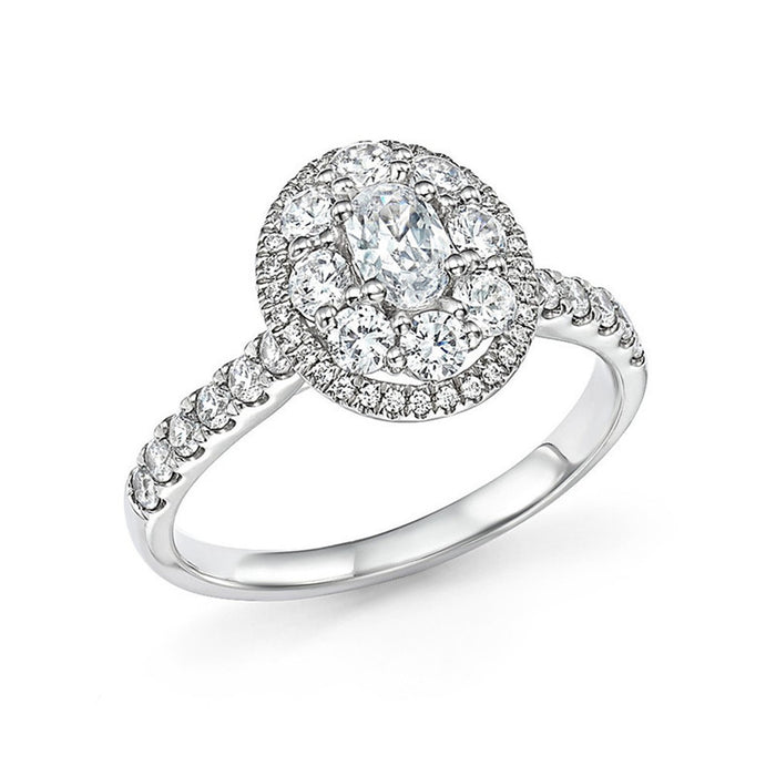 Exquisite diamond-shaped floral zircon ring for women