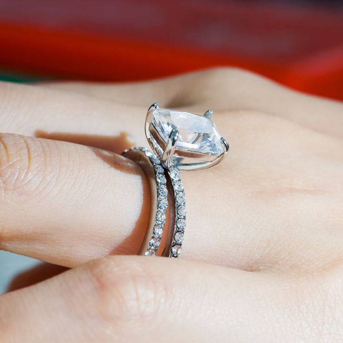 Exquisito anillo de piedra lunar bañado en cobre y oro rosa para fiesta